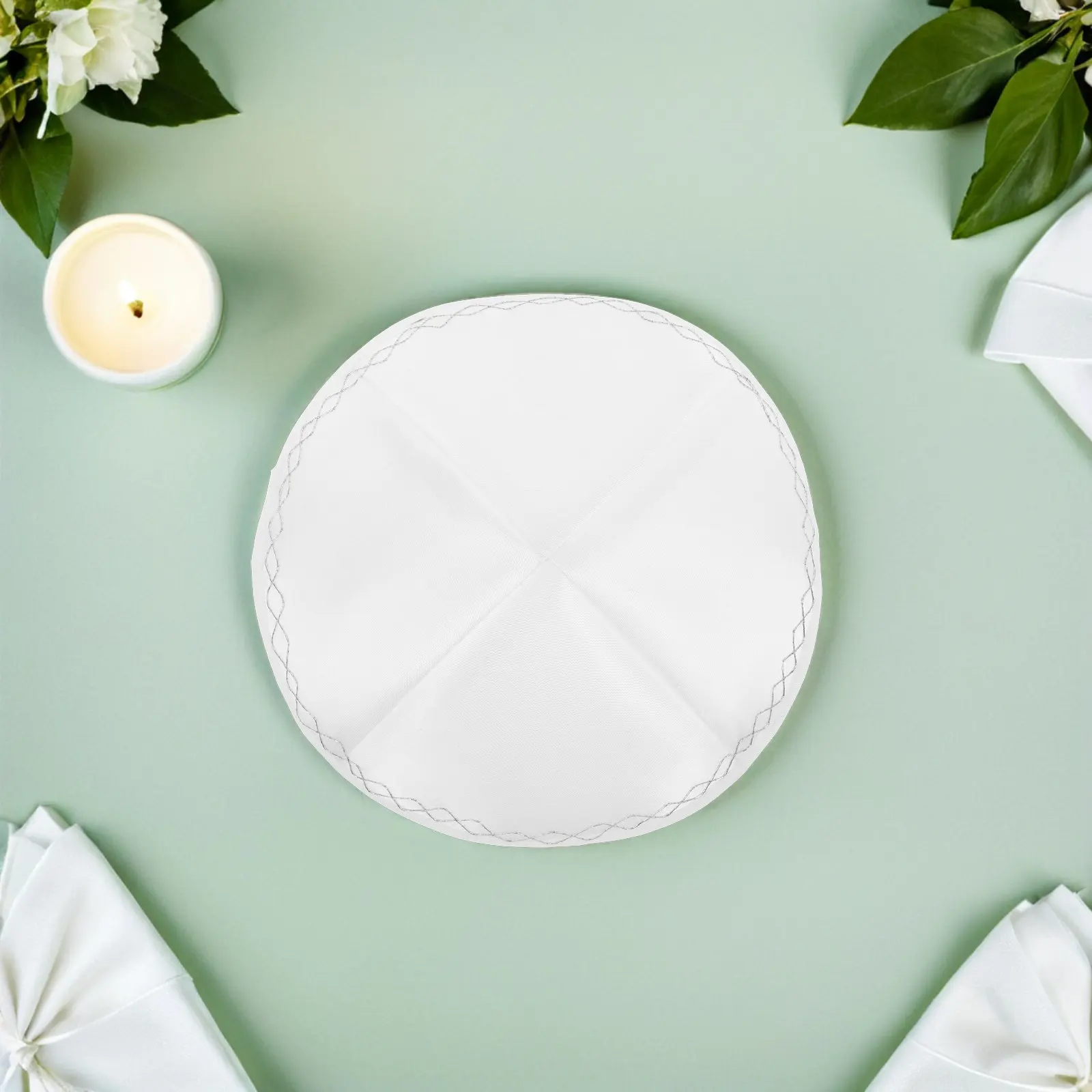 Lightweight White Kippah Cap Adult Jewish Skull Cap for Shabbat Holidays Mitzvah Wedding Religious Ceremonies Portable
Lightweight White Kippah Cap Adult Jewish Skull Cap for Shabbat Holidays Mitzvah Wedding Religious Ceremonies Portable