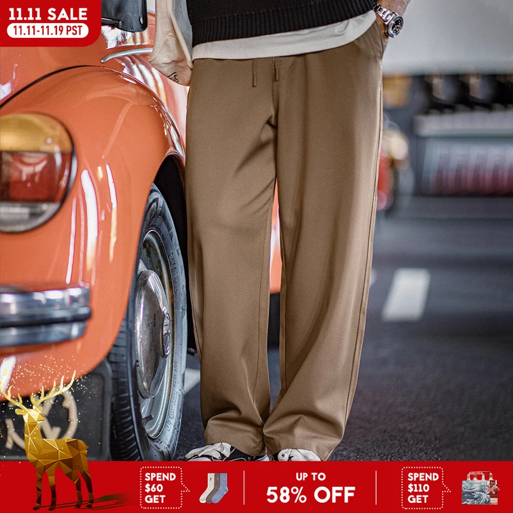 Мужские повседневные легкие брюки Maden, свободные брюки против морщин, прямые однотонные брюки с карманами на эластичной резинке на талии на весну и осень
Мужские повседневные легкие брюки Maden, свободные брюки против морщин, прямые однотонные брюки с карманами на эластичной резинке на талии на весну и осень