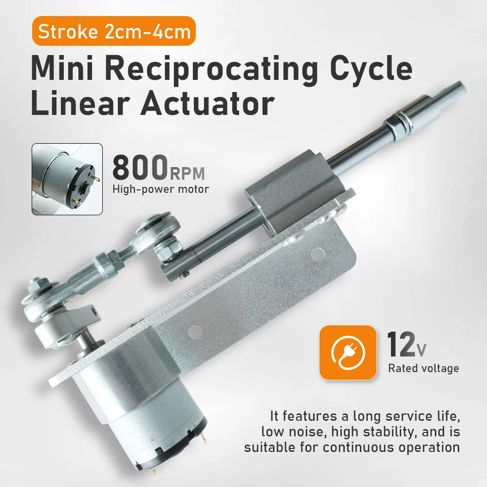 Mini Reciprocating Linear Actuator 2cm-4cm Stroke Stepless Speed Control Compact Telescopic Linear Motor
Mini Reciprocating Linear Actuator 2cm-4cm Stroke Stepless Speed Control Compact Telescopic Linear Motor