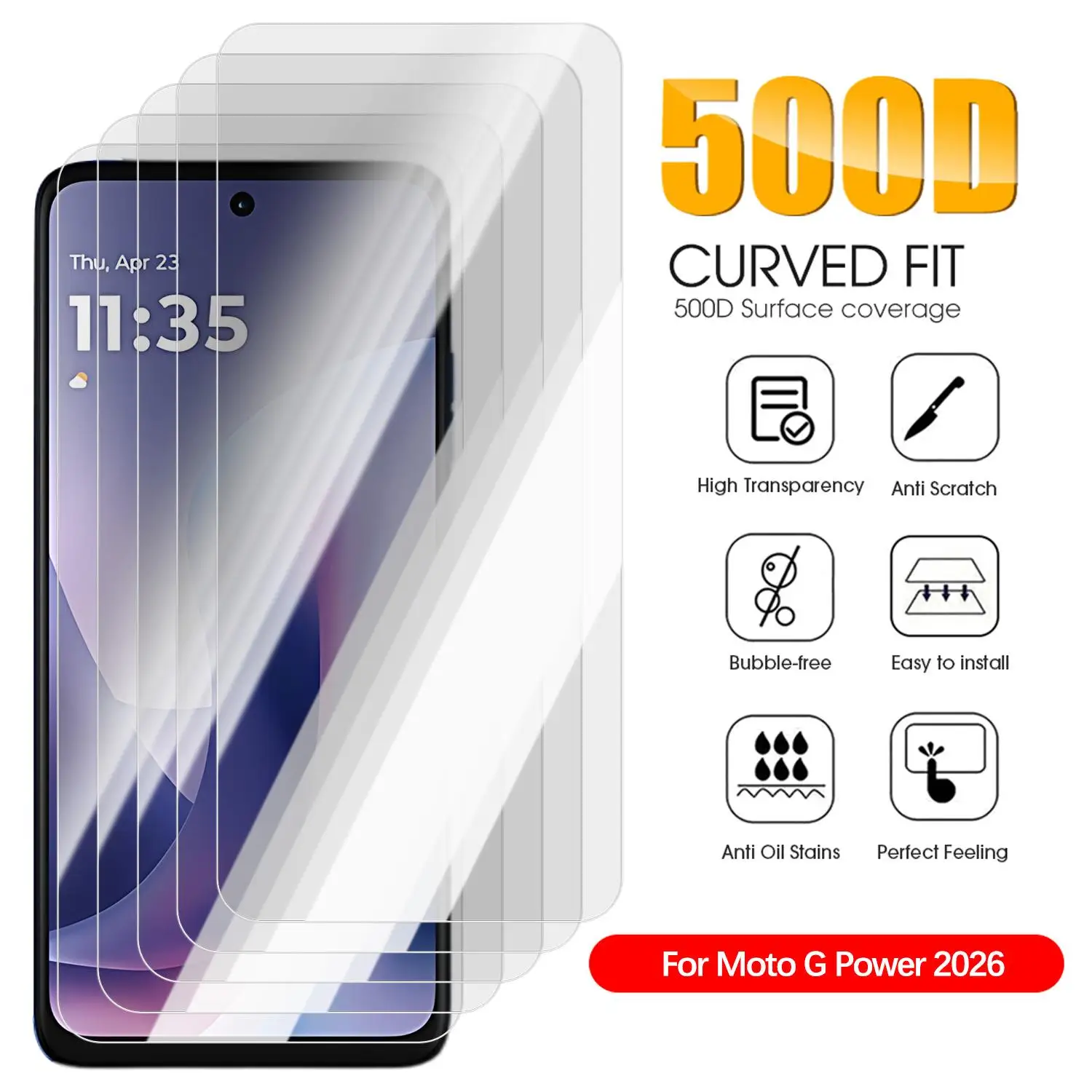 1-4 шт. защитные пленки из закаленного стекла для Moto G Power 5G 2026, полное покрытие HD, ультра прозрачные защитные стеклянные пленки
1-4 шт. защитные пленки из закаленного стекла для Moto G Power 5G 2026, полное покрытие HD, ультра прозрачные защитные стеклянные пленки