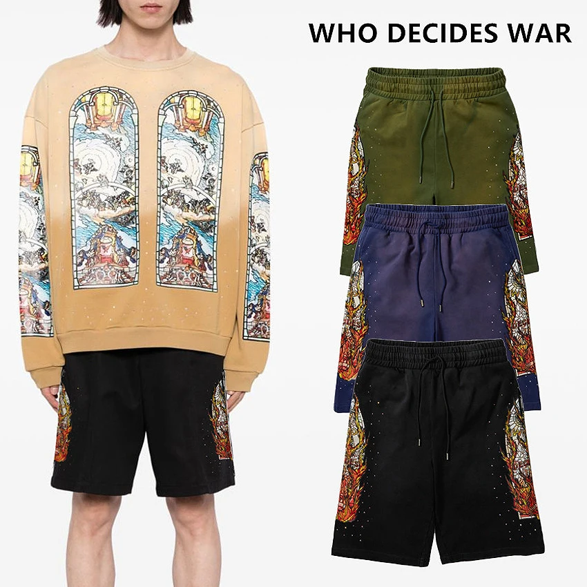 American Sle Flame Print Loose Men's orts Retro Flame Glass orts Youthful Energy Straight Leg Five-Quarter Length
American Sle Flame Print Loose Men's orts Retro Flame Glass orts Youthful Energy Straight Leg Five-Quarter Length