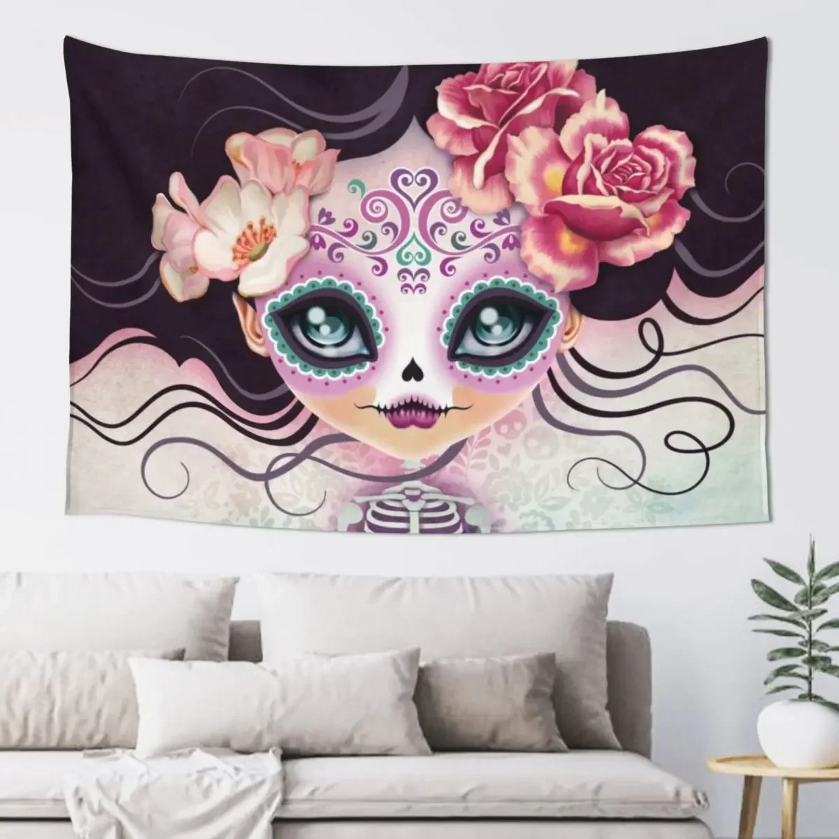 Camila Huesitos - Sugar Skull Tapestry Tapete For The Wall Hanging Wall Decor For Room Home Decoration Tapestry
Camila Huesitos - Sugar Skull Tapestry Tapete For The Wall Hanging Wall Decor For Room Home Decoration Tapestry