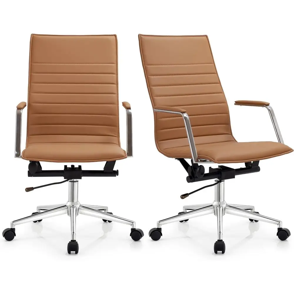 Ribbed PU Leather High Back Office Chair | Adjustable Height, Lockable, Suitable for Computer Work or Meetings (Beige, Tall Back
Ribbed PU Leather High Back Office Chair | Adjustable Height, Lockable, Suitable for Computer Work or Meetings (Beige, Tall Back