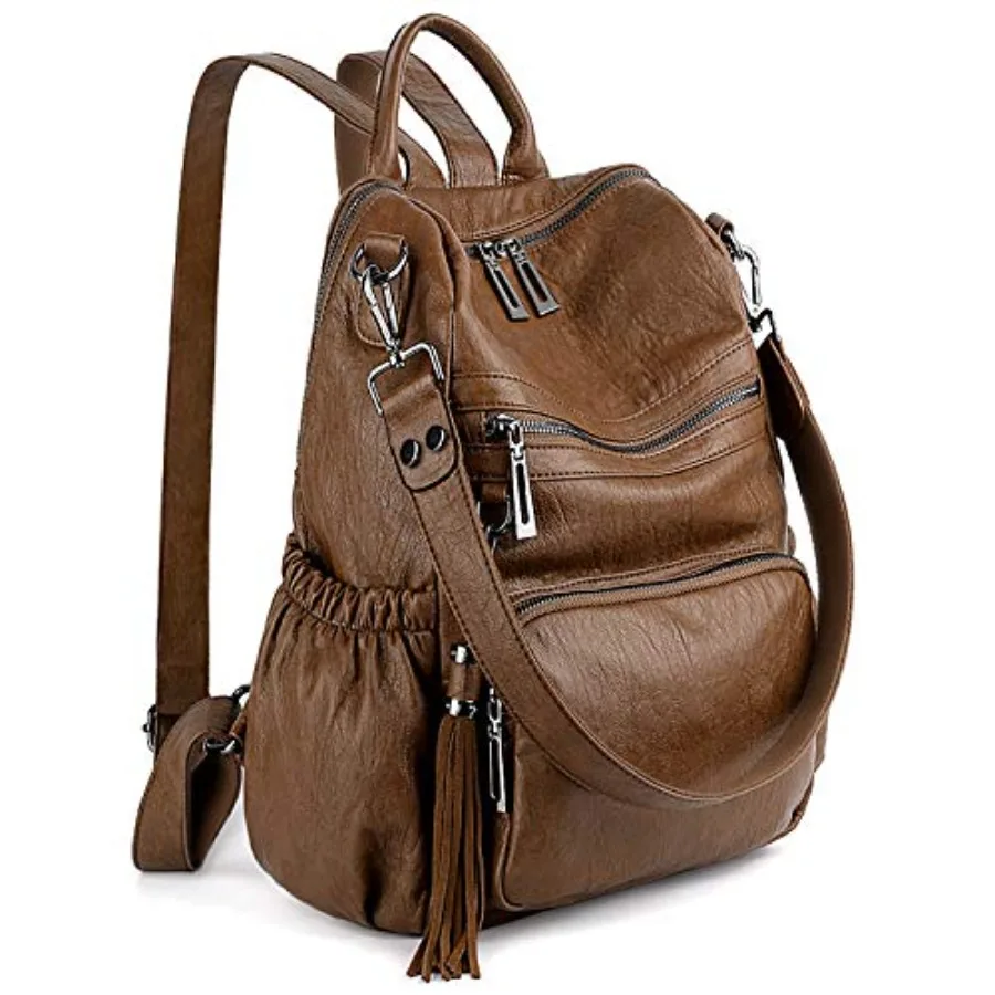 UTO Women Backpack Purse Leather Vegan Ladies Fashion Designer Rucksack Convertible Travel Shoulder Bag with Tassel
UTO Women Backpack Purse Leather Vegan Ladies Fashion Designer Rucksack Convertible Travel Shoulder Bag with Tassel