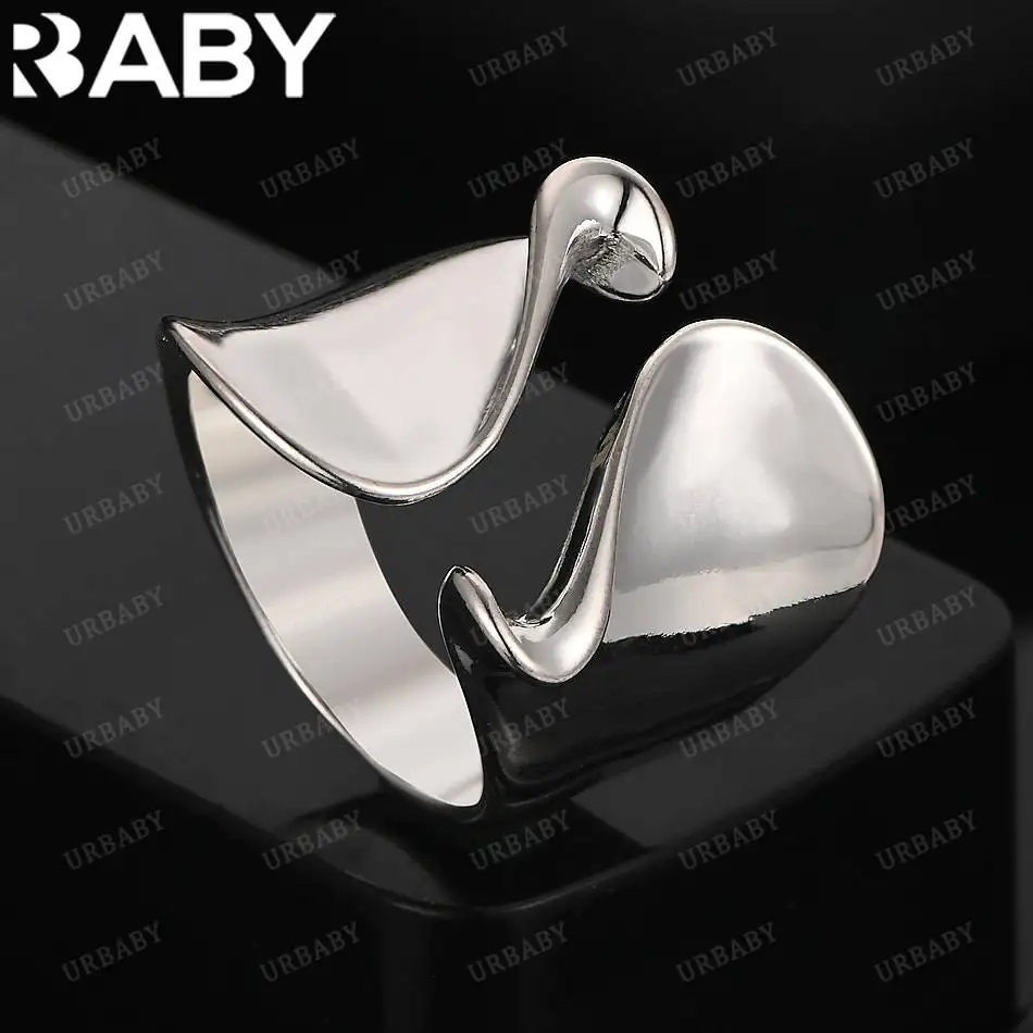 URBABY 925 Sterling Silver Wide Curved Open Ring For Women Fashion Jewelry Vintage Grace Charm Noble Party Birthday Gifts
URBABY 925 Sterling Silver Wide Curved Open Ring For Women Fashion Jewelry Vintage Grace Charm Noble Party Birthday Gifts
