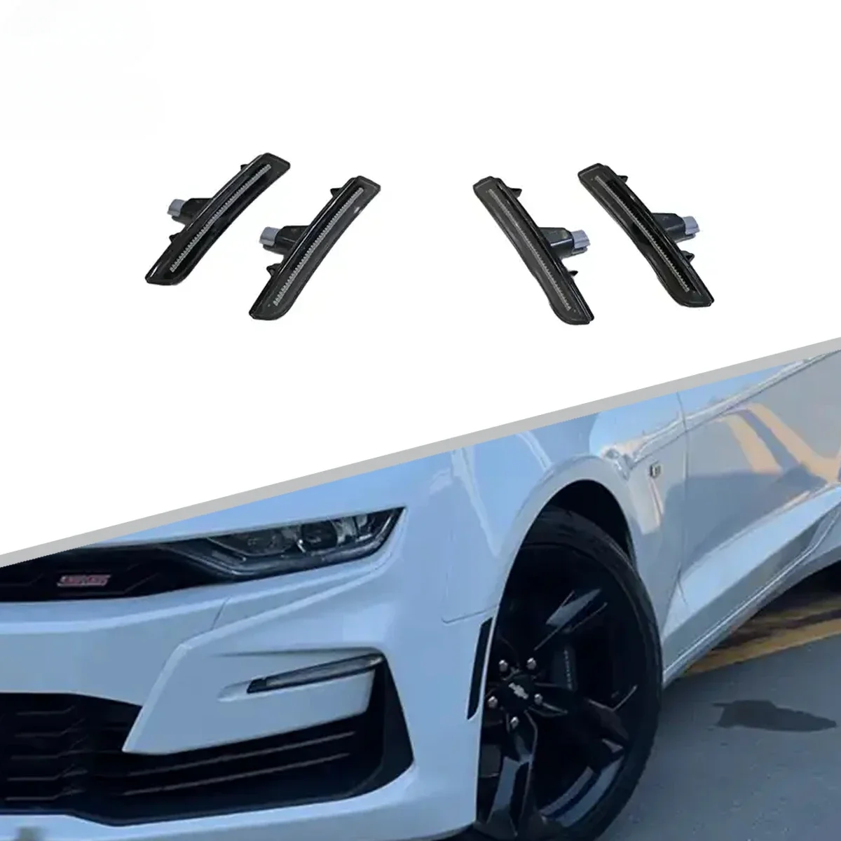 Auto Rear Bumper Accessories Smoke Black Style Front Rear Fender Light For Camaro 2016-2022
Auto Rear Bumper Accessories Smoke Black Style Front Rear Fender Light For Camaro 2016-2022