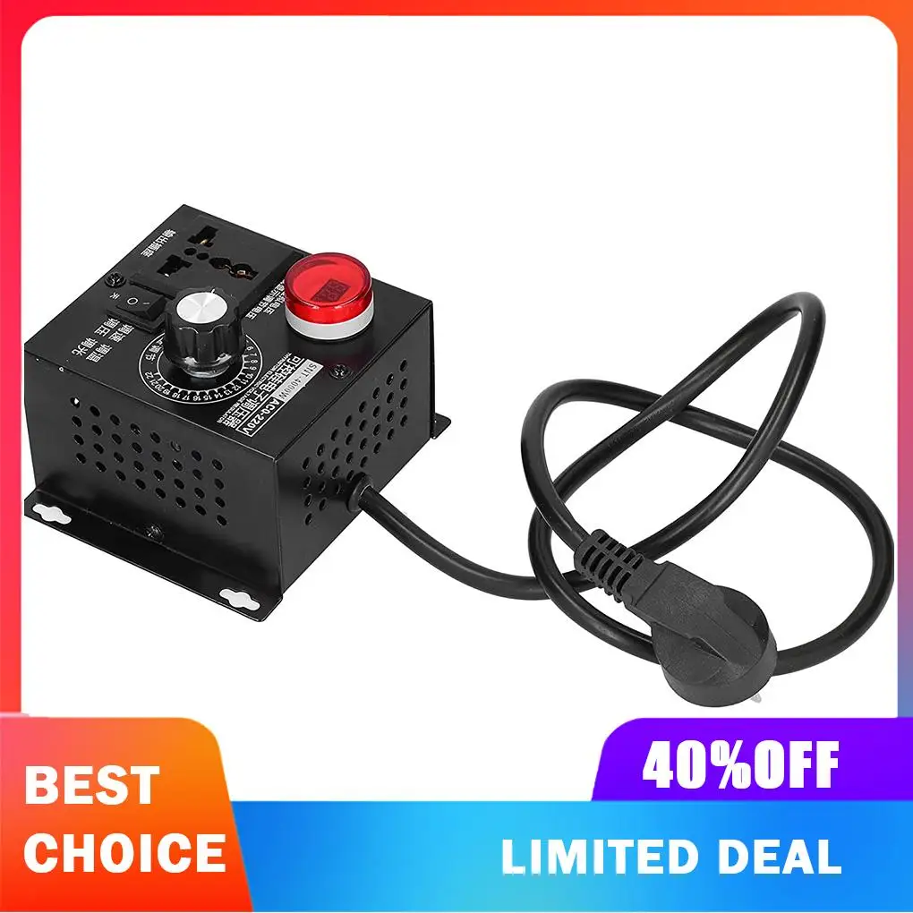 4000W Voltage Regulator Adjustable Industrial Household Appliance Speed Controller Overload Protection Electric
4000W Voltage Regulator Adjustable Industrial Household Appliance Speed Controller Overload Protection Electric