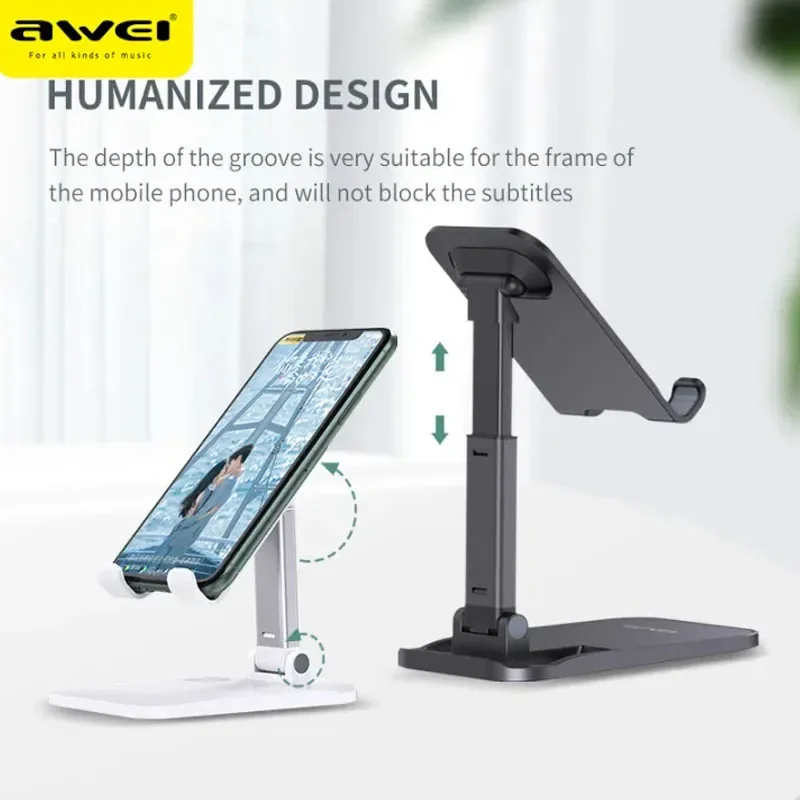 Awei X11 Portable Foldable Holder For Smart Phone Tablet Telescopic Desktop Stand Holder Universal Mobile Phone Metal Support
Awei X11 Portable Foldable Holder For Smart Phone Tablet Telescopic Desktop Stand Holder Universal Mobile Phone Metal Support