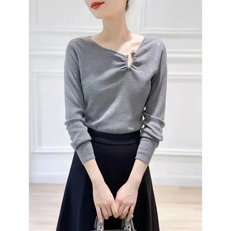 Women Knitwear Solid Loose Casual Pullovers Spring New Chic Hollow Out O-neck Long Sleeve Elegant Knitted Tops
Women Knitwear Solid Loose Casual Pullovers Spring New Chic Hollow Out O-neck Long Sleeve Elegant Knitted Tops