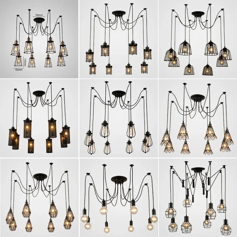 Retro Loft Hanging Suspension Pendant Lights Luminaire Lamp Loft E27 Industrial Lighting Fixtures Home 110V 220V
Retro Loft Hanging Suspension Pendant Lights Luminaire Lamp Loft E27 Industrial Lighting Fixtures Home 110V 220V