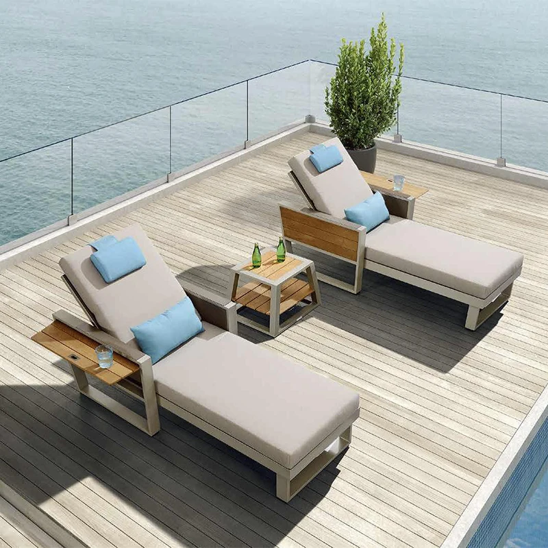 Outdoor Swimming Pool Garden Beach Aluminum Alloy Lounge Chair, Durable Teak Wood Outdoor Lounge Chairpromote sales
Outdoor Swimming Pool Garden Beach Aluminum Alloy Lounge Chair, Durable Teak Wood Outdoor Lounge Chairpromote sales