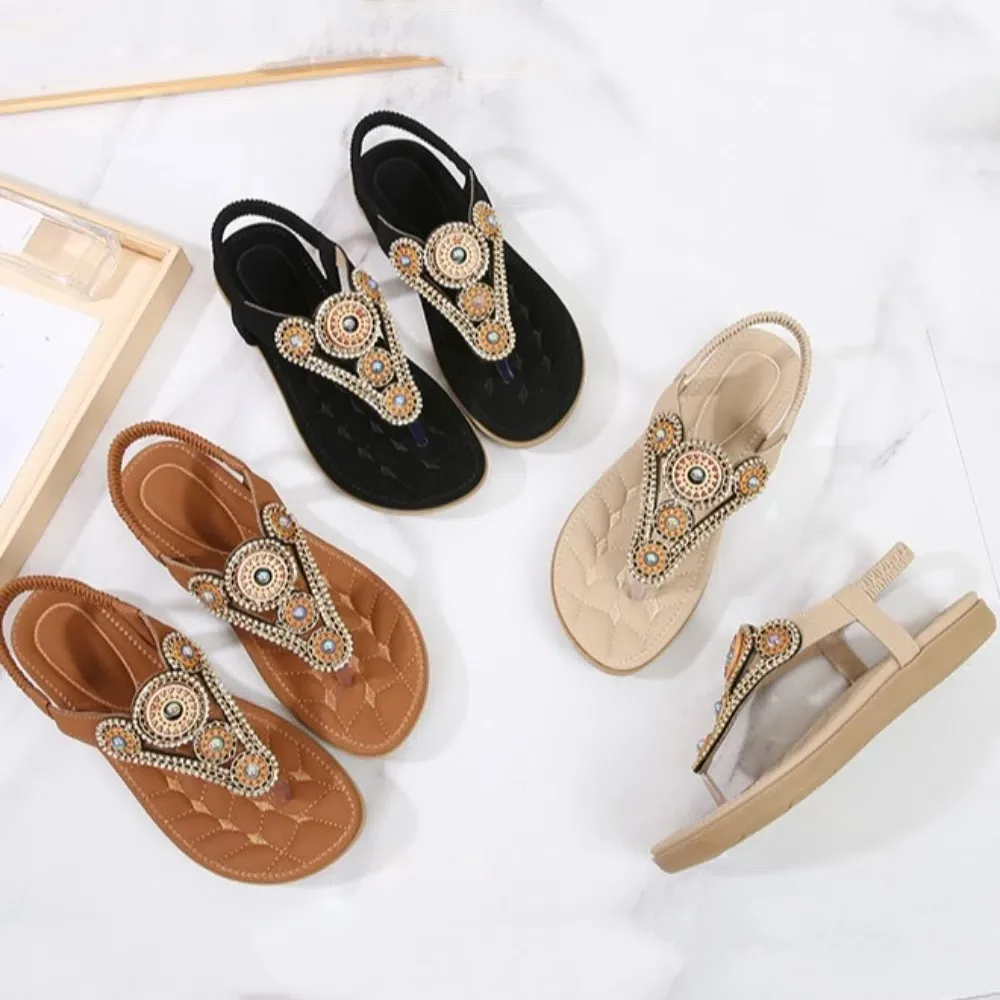 Casual Non-Slip Bohemia Sandals Soft Sole Beachwear Platform Shoes Summer Rhinestone Sandals Girl
Casual Non-Slip Bohemia Sandals Soft Sole Beachwear Platform Shoes Summer Rhinestone Sandals Girl