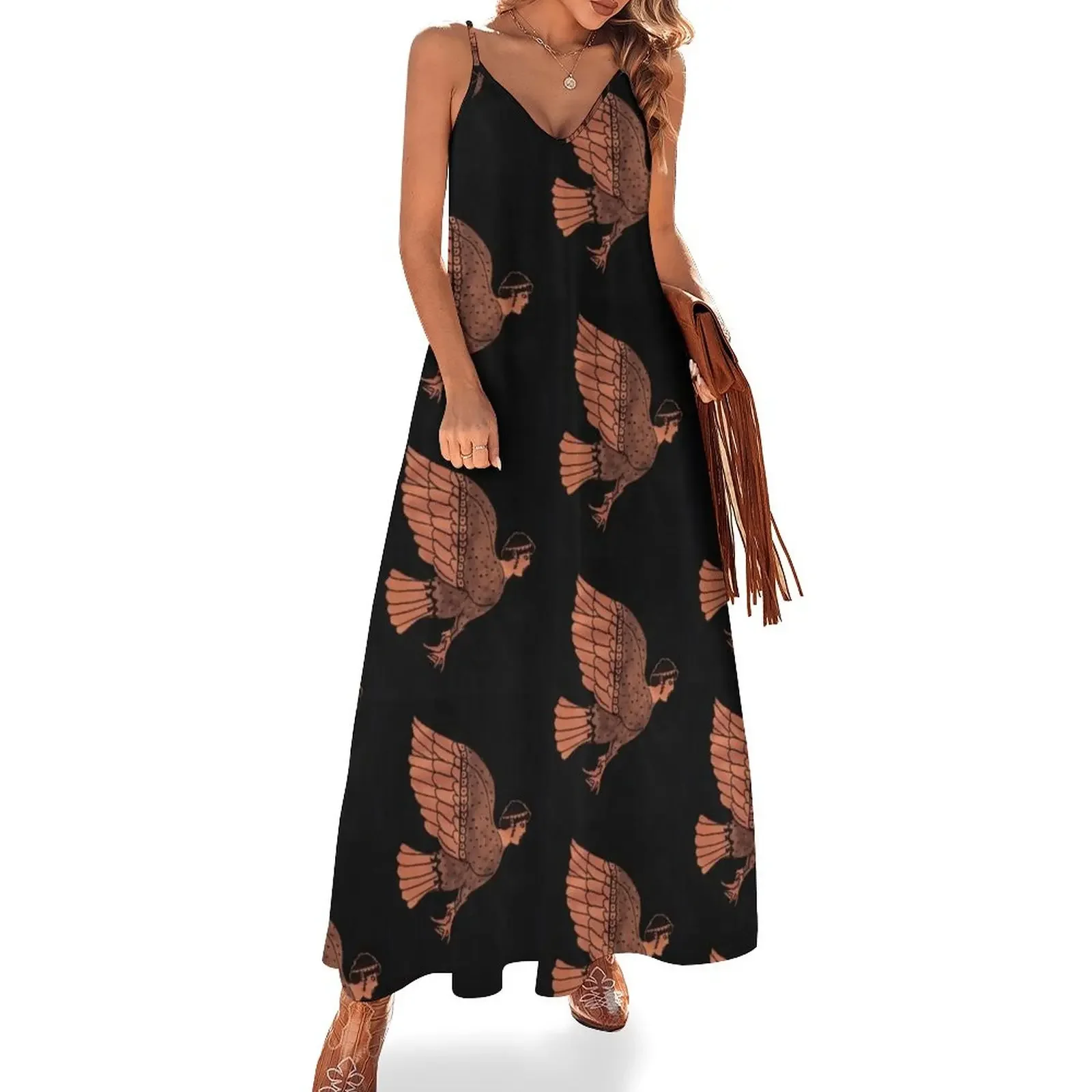 Black and Orange Ancient Greek Siren Sleeveless Dress women's summer jumpsuit dresses korean style Dress
Black and Orange Ancient Greek Siren Sleeveless Dress women's summer jumpsuit dresses korean style Dress