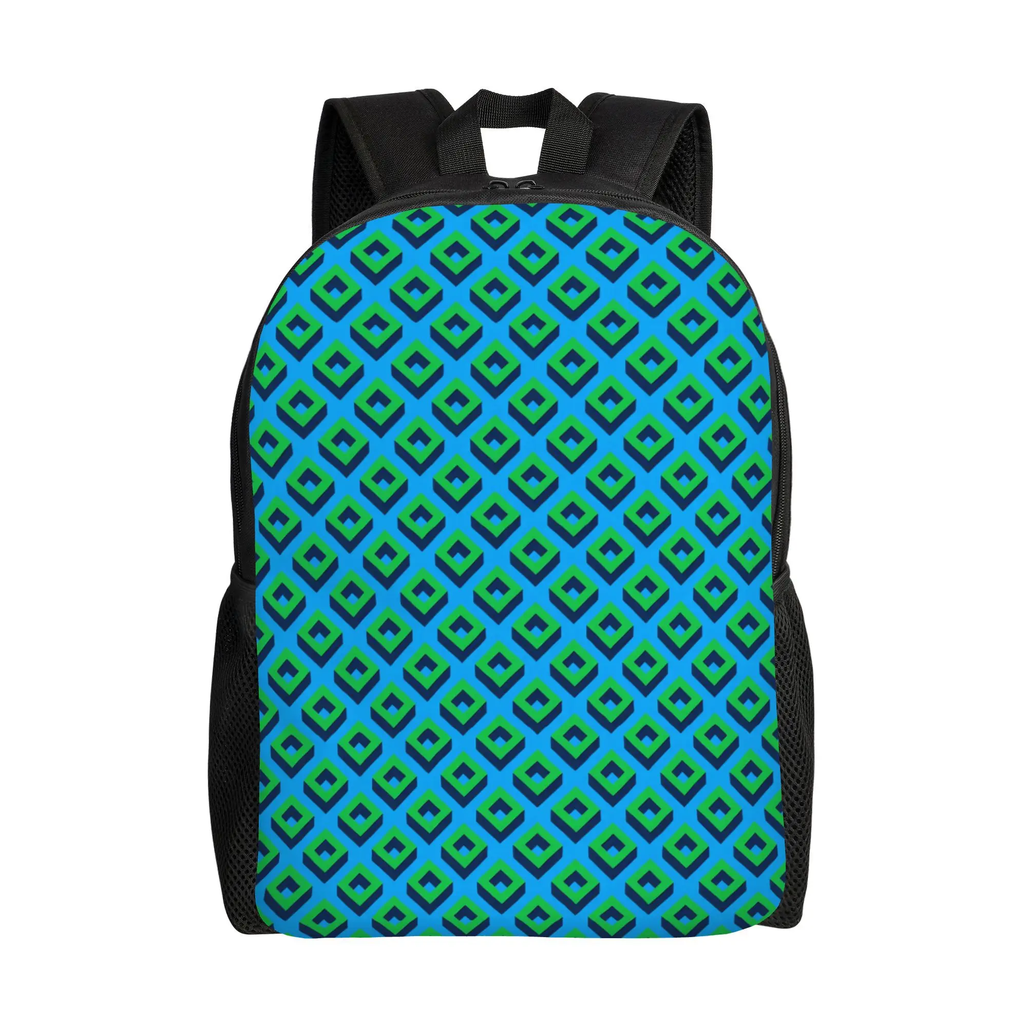 Men's Modern Turquoise Blue & Black Geometric Backpack - Minimalist Single Layer School Bag with Padded Shoulder Strap
Men's Modern Turquoise Blue & Black Geometric Backpack - Minimalist Single Layer School Bag with Padded Shoulder Strap