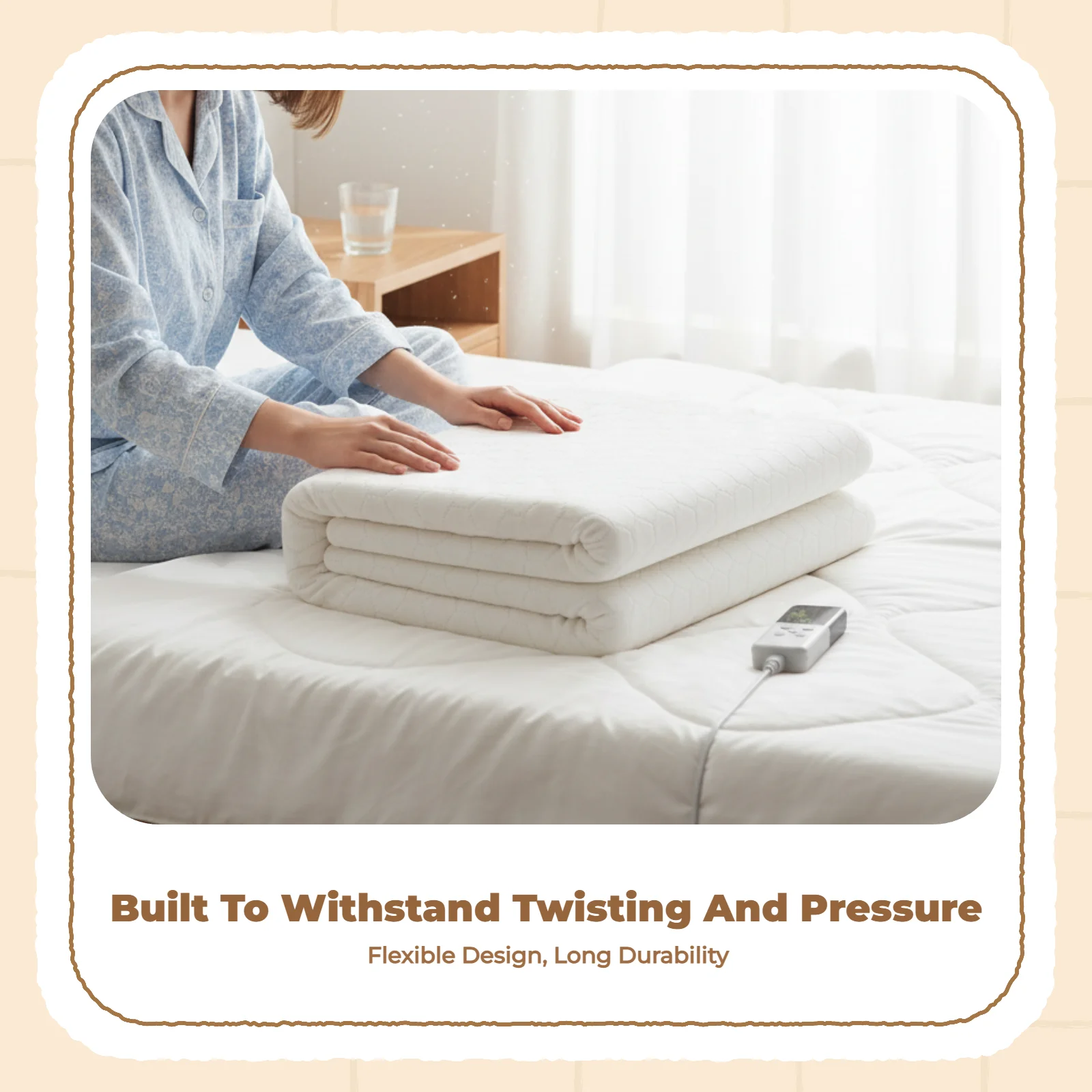 Одеяло с двойным управлением температурой, 9 уровней нагрева
Одеяло с двойным управлением температурой, 9 уровней нагрева