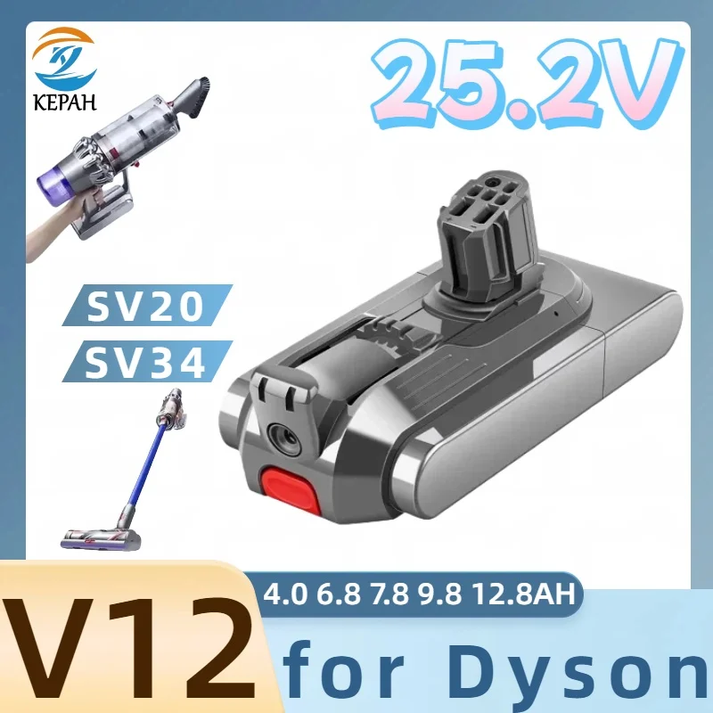 For Dyson V12 25.2V 6.8Ah /9.8ah Replacement Battery Vacuum Cleaner Battery For V12 Series SV20 SV30 SV34 SV35 Vacuum Cleaner
For Dyson V12 25.2V 6.8Ah /9.8ah Replacement Battery Vacuum Cleaner Battery For V12 Series SV20 SV30 SV34 SV35 Vacuum Cleaner