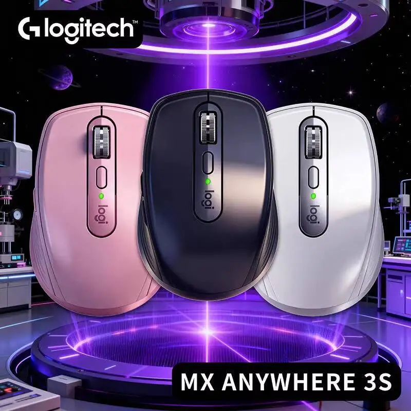 Productivity MX Anywhere 3S - 8000 DPI Tracking, Hyper-Scroll, Multi-OS, Great for Pet Art Studio & Creative Clinic Work