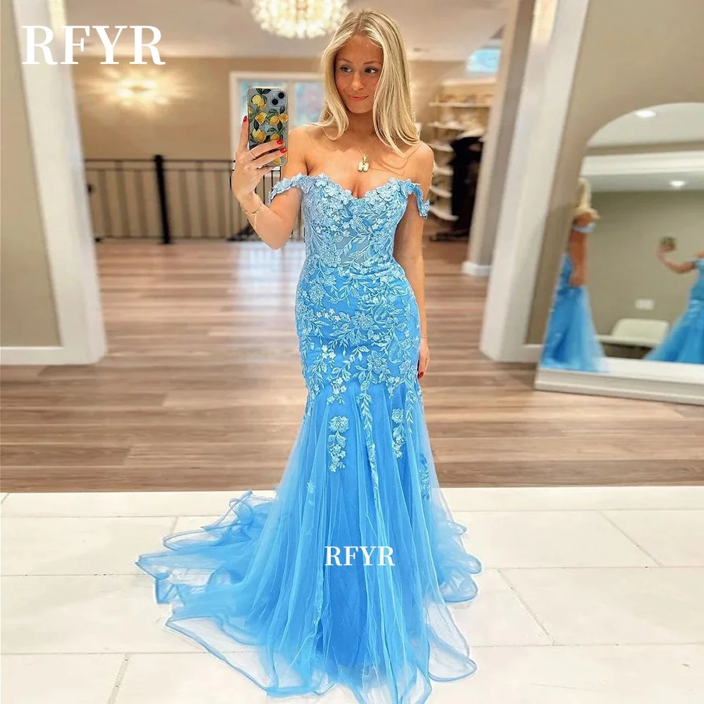 RFYR Lace Applique Party Dress Mermaid Prom Dresses Evening Dress for Women Elegant Celebrity Gala Dress vestidos Customized
RFYR Lace Applique Party Dress Mermaid Prom Dresses Evening Dress for Women Elegant Celebrity Gala Dress vestidos Customized