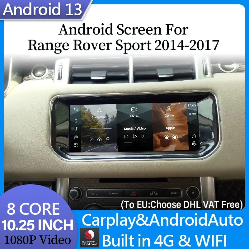 Carplay Auto Android 13 Snapdragon Car Dvd Radio Multimedia Player GPS Navigation For Land Rover Range Rover SPORT 2014 - 2017
Carplay Auto Android 13 Snapdragon Car Dvd Radio Multimedia Player GPS Navigation For Land Rover Range Rover SPORT 2014 - 2017