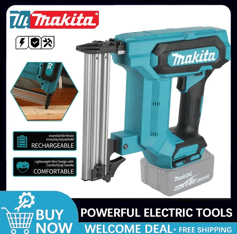 Makita 100-Nail Capacity,Cordless, Ideal for Flooring, Shelving & DIY Wood Projects 18V Lithium-Ion Nail Gun, 6.0Ah Battery Tool
Makita 100-Nail Capacity,Cordless, Ideal for Flooring, Shelving & DIY Wood Projects 18V Lithium-Ion Nail Gun, 6.0Ah Battery Tool