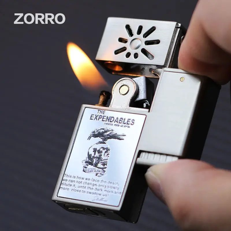 ZORRO 862 New Colorful Small Square Box Retro Fuel Lighter, Press Ignition Windproof Lighter Cigarette Accessories Men's Gift
ZORRO 862 New Colorful Small Square Box Retro Fuel Lighter, Press Ignition Windproof Lighter Cigarette Accessories Men's Gift