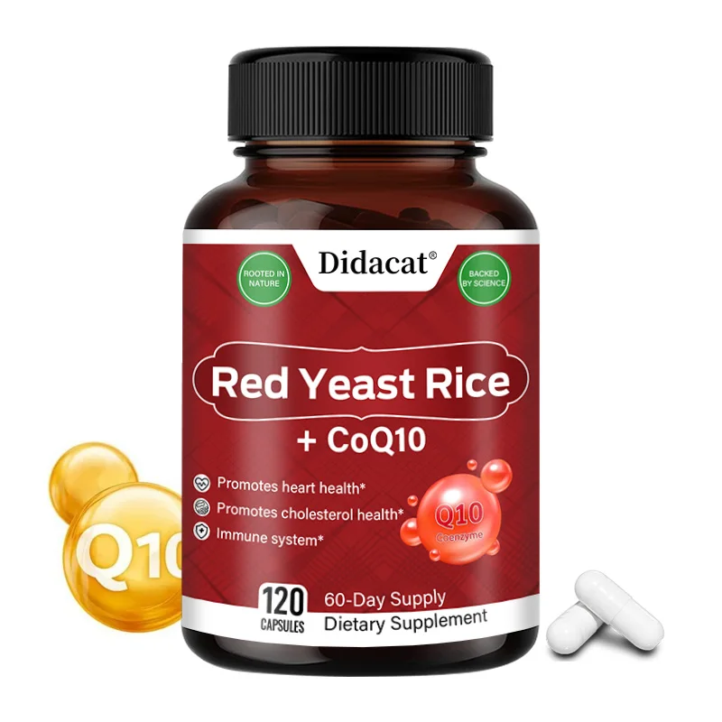 Red Yeast Rice with CoQ10 Supplement - Extra Strength Red Yeast Rice 1200 mg. 100 mg CoQ10 Per Serving - Heart Health Supplement
Red Yeast Rice with CoQ10 Supplement - Extra Strength Red Yeast Rice 1200 mg. 100 mg CoQ10 Per Serving - Heart Health Supplement