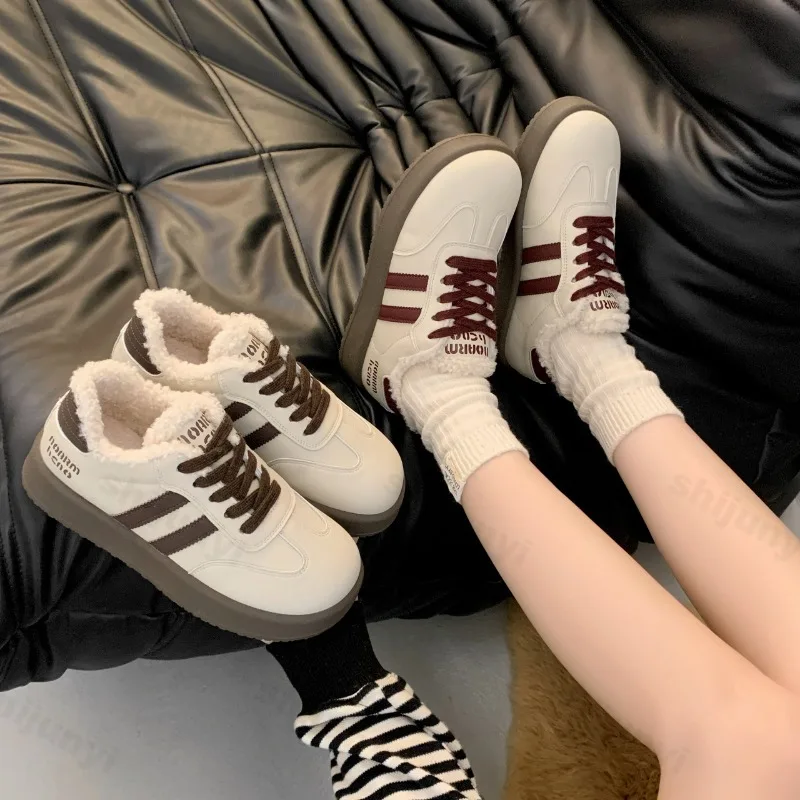 Женская теплая повседневная вулканизированная обувь в стиле ретро с цветными блоками, зима 2024, модная универсальная плюшевая удобная хлопковая обувь
Женская теплая повседневная вулканизированная обувь в стиле ретро с цветными блоками, зима 2024, модная универсальная плюшевая удобная хлопковая обувь