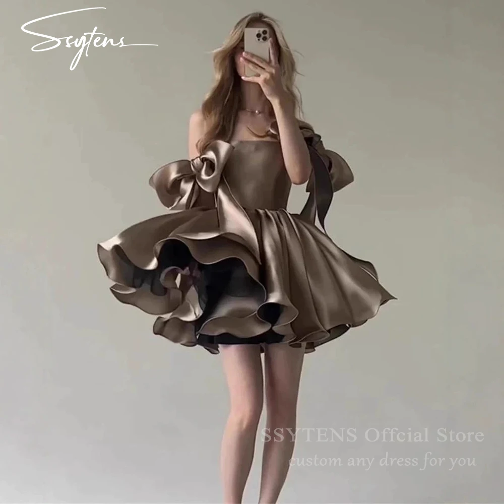 SSYTENS Modern Short Prom Party Dresses Customize Cocktail Dress Bow Adjustable Straps Puff Mini Skirt Homecoming Gown Lace Back
SSYTENS Modern Short Prom Party Dresses Customize Cocktail Dress Bow Adjustable Straps Puff Mini Skirt Homecoming Gown Lace Back