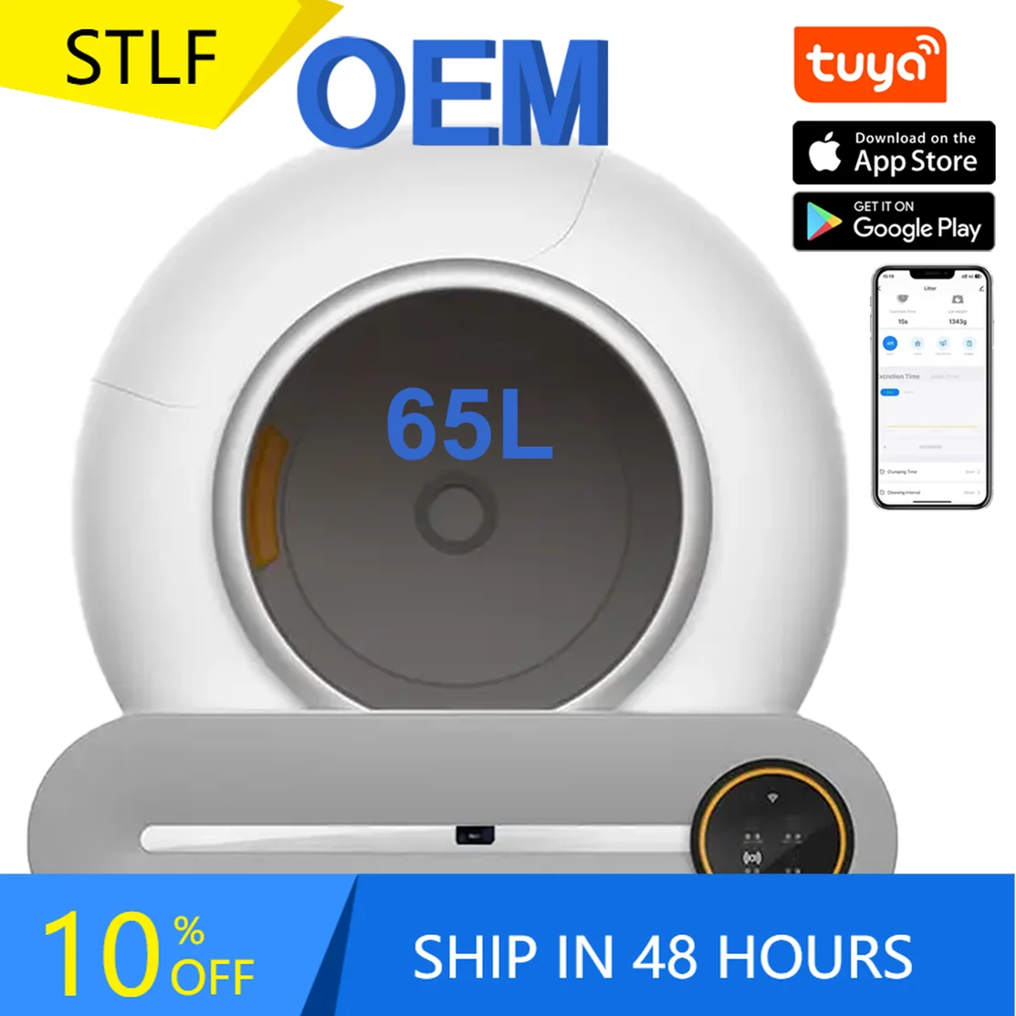 STLFAutomatic Cat LitterssBox 65L Large Capacity Self-Cleaning Smart Cat Toilet APP Controlled Pet Product
STLFAutomatic Cat LitterssBox 65L Large Capacity Self-Cleaning Smart Cat Toilet APP Controlled Pet Product