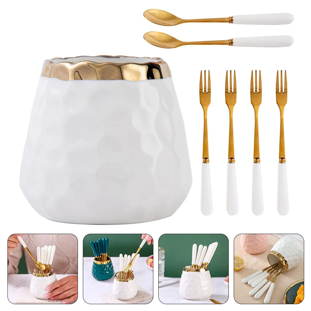 1 комплект, вилка для фруктов, керамическая банка для хранения, нержавеющая сталь, десертная ложка, вилка, кухонные принадлежности, столовые приборы, кухонные принадлежности
1 комплект, вилка для фруктов, керамическая банка для хранения, нержавеющая сталь, десертная ложка, вилка, кухонные принадлежности, столовые приборы, кухонные принадлежности