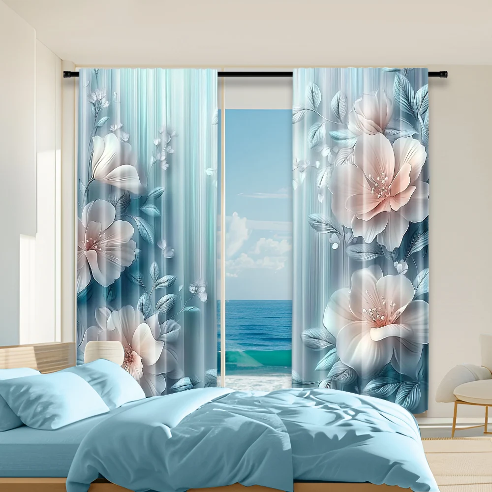 2Pcs Classic Floral Print Window Curtains Polyester Material Machine Washable Artistic Plant Flower Design Rod Pocket Design For
2Pcs Classic Floral Print Window Curtains Polyester Material Machine Washable Artistic Plant Flower Design Rod Pocket Design For
