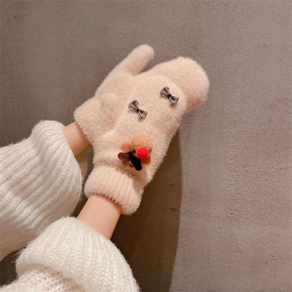 Warm Bow Plush Gloves Japanese Soft Full Finger Mittens Student Knitted Gloves Thicken Kawaii Cute Gloves Female
Warm Bow Plush Gloves Japanese Soft Full Finger Mittens Student Knitted Gloves Thicken Kawaii Cute Gloves Female