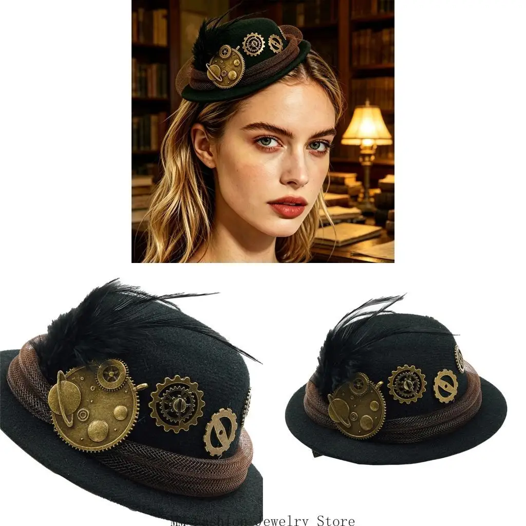 Elegant Sweet Gear Hair Clip Top Hat Hairpin For Cosplay Party Costume D0UB
Elegant Sweet Gear Hair Clip Top Hat Hairpin For Cosplay Party Costume D0UB