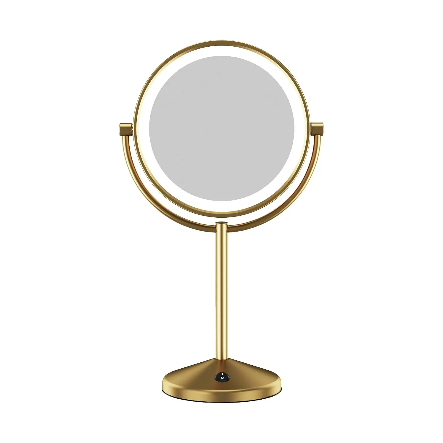 LED Lighted Makeup Mirror, 1X/10X Magnification, Double Sided, Battery Operated, Brushed Brass
LED Lighted Makeup Mirror, 1X/10X Magnification, Double Sided, Battery Operated, Brushed Brass