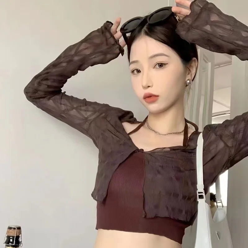 Design Sensation Small Crowd Sun Protection Open Cardigan Thin Summer Spicy Girl Slim Short Shoulder Shawl Outerwear Top
Design Sensation Small Crowd Sun Protection Open Cardigan Thin Summer Spicy Girl Slim Short Shoulder Shawl Outerwear Top