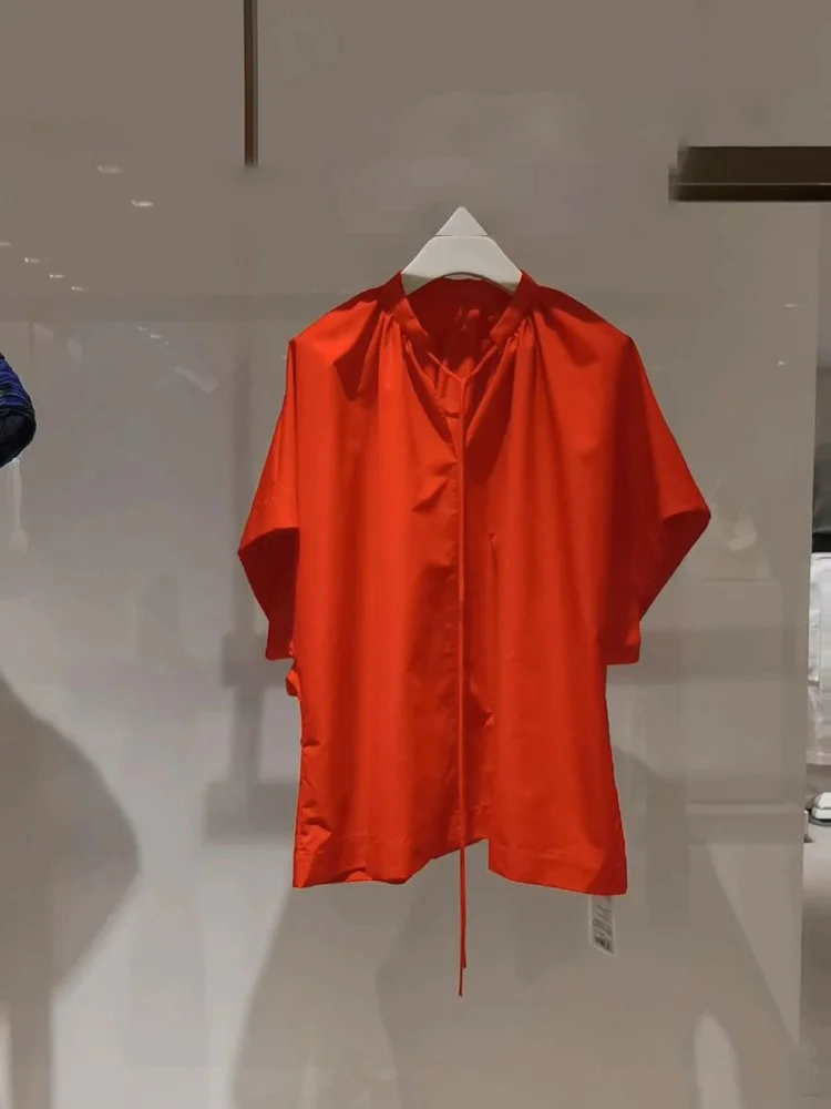 2023 New Minimalist Red Loose Shirt Versatile Slimming Luxury Fashionable Women's Casual Wear Polyester Fiber Summer Top
2023 New Minimalist Red Loose Shirt Versatile Slimming Luxury Fashionable Women's Casual Wear Polyester Fiber Summer Top