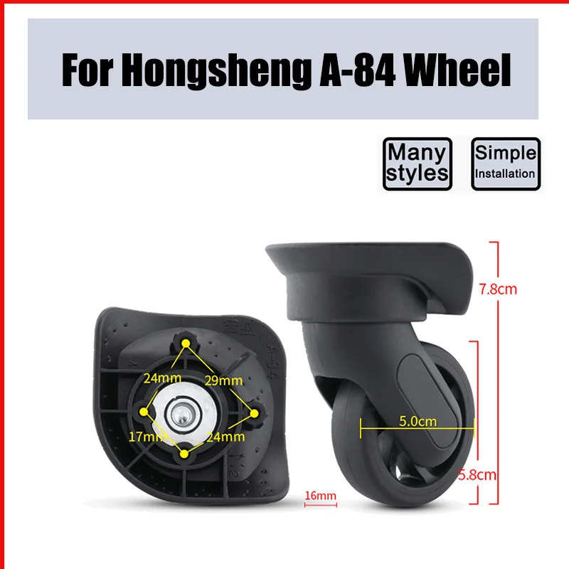 Suitable For Hongsheng A-84 Universal Wheel Replacement Suitcase Smooth Silent Shock Absorbing Wheel Accessories Wheels Casters
Suitable For Hongsheng A-84 Universal Wheel Replacement Suitcase Smooth Silent Shock Absorbing Wheel Accessories Wheels Casters