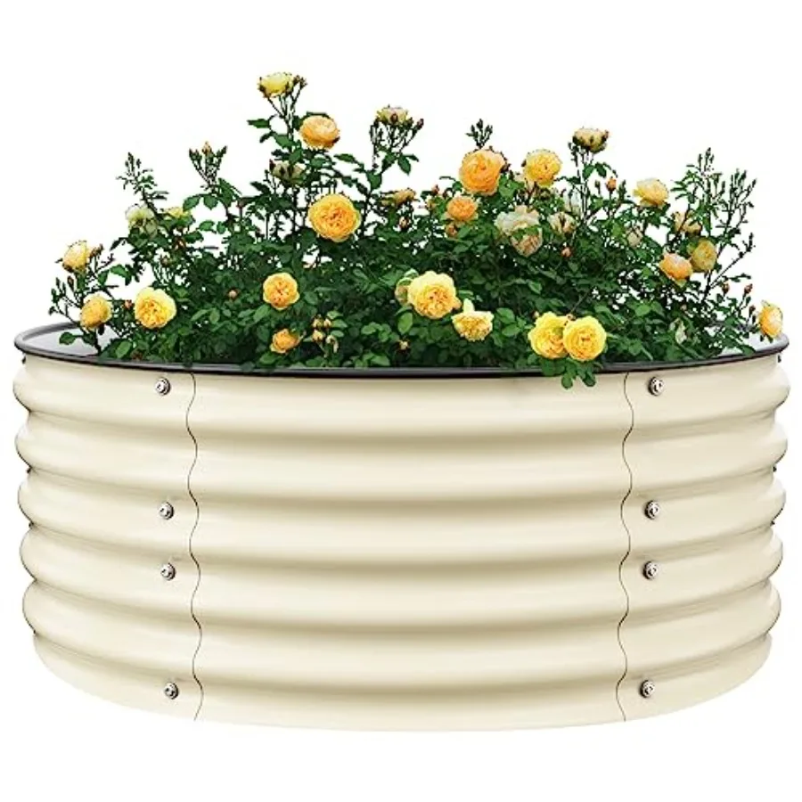 17'' Tall Round Raised Garden Bed Kit Outdoor Zinc-Aluminum-Magnesium Metal Flower Beds Stainless Steel Patio Ground Planter fo
17'' Tall Round Raised Garden Bed Kit Outdoor Zinc-Aluminum-Magnesium Metal Flower Beds Stainless Steel Patio Ground Planter fo