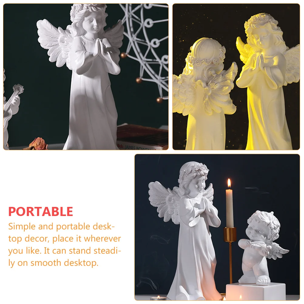 1pc Retro Angel Sculpture Statue Ornament Decorative Home Wedding Desktop Resin Adornment Lightweight Compact Elegant
1pc Retro Angel Sculpture Statue Ornament Decorative Home Wedding Desktop Resin Adornment Lightweight Compact Elegant