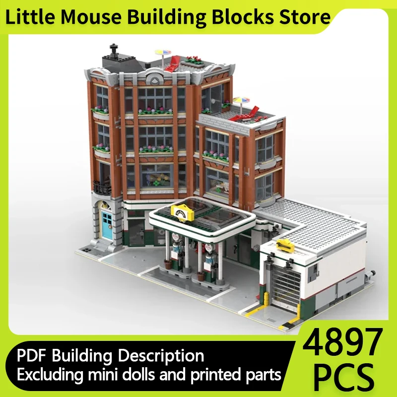City Street View Model MOC Building Bricks Garage Gas Station Modular Technology Gifts Children Suit Toys Holiday Assemble
City Street View Model MOC Building Bricks Garage Gas Station Modular Technology Gifts Children Suit Toys Holiday Assemble