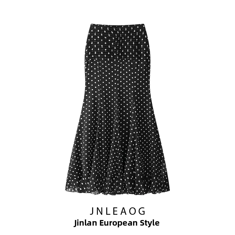 JNLEAOG Summer New Polka Dot High Waist Fish Tail Half Skirt Women's Fashion Versatile Style French Style Casual Polyester Fiber
JNLEAOG Summer New Polka Dot High Waist Fish Tail Half Skirt Women's Fashion Versatile Style French Style Casual Polyester Fiber