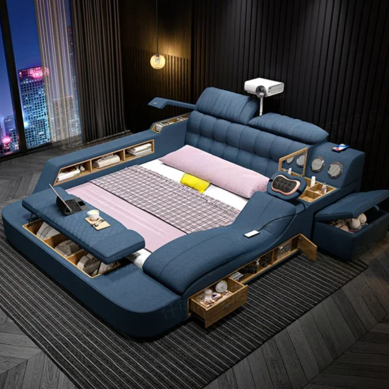 High End Luxury Bed Modular Under Storage Queen Double Bed Multifunctional Multifunctional Cama Matrimonial Bedroom Furniture
High End Luxury Bed Modular Under Storage Queen Double Bed Multifunctional Multifunctional Cama Matrimonial Bedroom Furniture