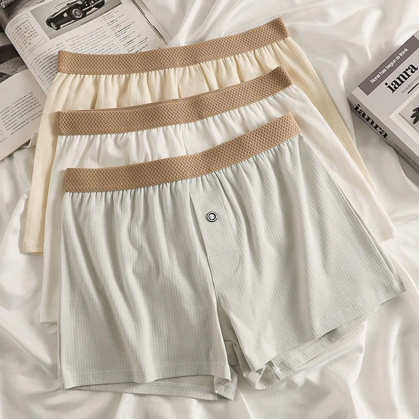 【3 шт.】трусики с мешочком на пуговицах, хлопковое дышащее нижнее белье для мужчин, свободные брюки Aro, удобные пижамные штаны для спорта и сна
【3 шт.】трусики с мешочком на пуговицах, хлопковое дышащее нижнее белье для мужчин, свободные брюки Aro, удобные пижамные штаны для спорта и сна