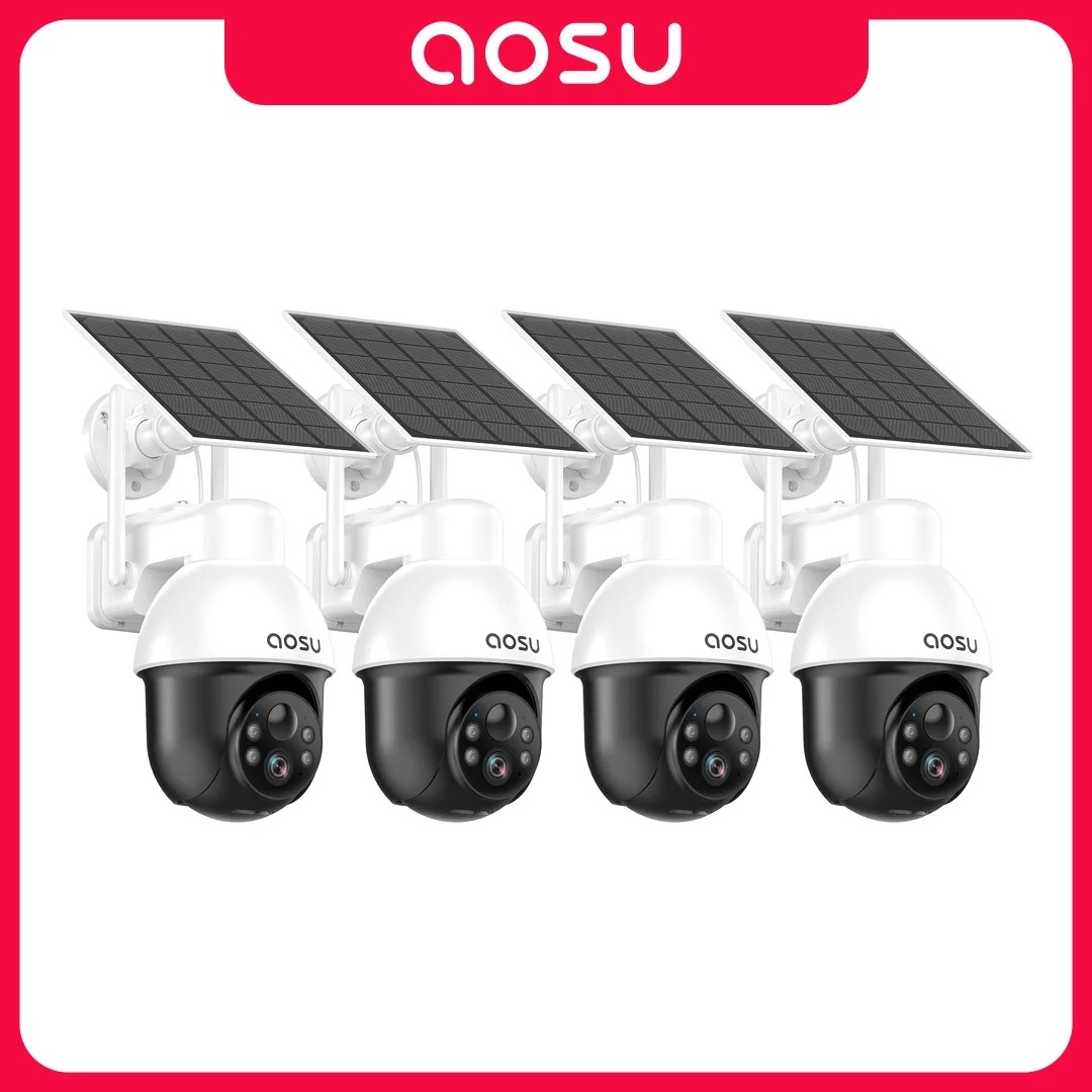 AOSU 3MP PTZ Solar WiFi Camera 4/8/12 pcs Wireless 5000mAh battery Security Camera PIR Detection 2-Way Audio Outdoor CCTV Camera
AOSU 3MP PTZ Solar WiFi Camera 4/8/12 pcs Wireless 5000mAh battery Security Camera PIR Detection 2-Way Audio Outdoor CCTV Camera