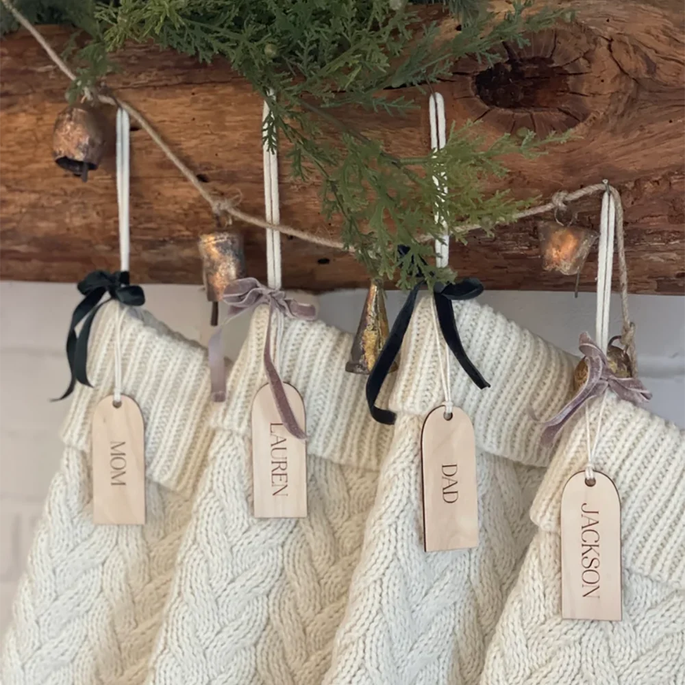 Personalized 4Pcs Modern Christmas Stocking Name Tag Labels Name Tags for Stocking Farmhouse Xmas Fireplace Tree Decor Present
Personalized 4Pcs Modern Christmas Stocking Name Tag Labels Name Tags for Stocking Farmhouse Xmas Fireplace Tree Decor Present