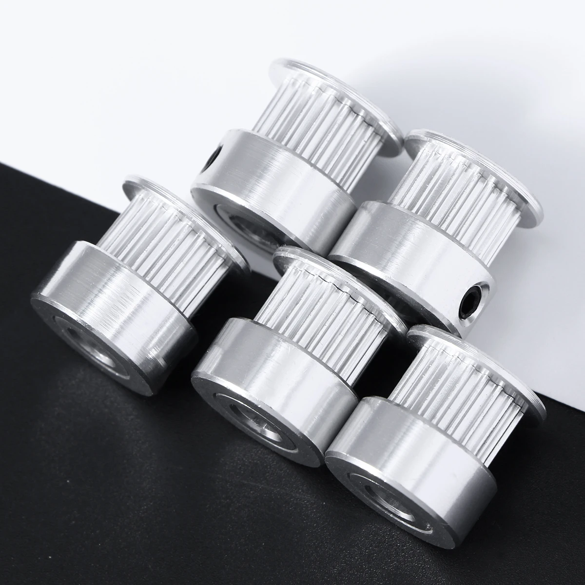 5PCS Synchronous Pulley for 3D Printer 6mm GT2 Belt 5mm Shaft Two Screws per Set Material 3D Printing Accessories
5PCS Synchronous Pulley for 3D Printer 6mm GT2 Belt 5mm Shaft Two Screws per Set Material 3D Printing Accessories