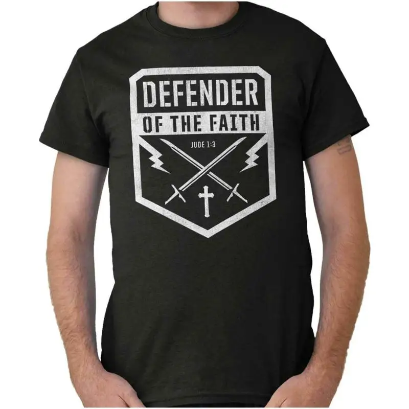 Religious Christian Defender of the Faith Womens or Mens Crewneck T Shirt Tee 
Religious Christian Defender of the Faith Womens or Mens Crewneck T Shirt Tee