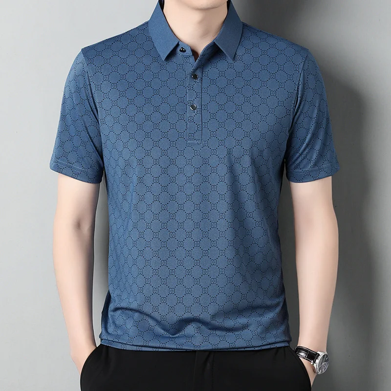 Summer New Loose Fit Ice Silk Short Sleeve Shirt Thin Male T-Shirt Fashionable Pure Color Turn-down Collar Male Top
Summer New Loose Fit Ice Silk Short Sleeve Shirt Thin Male T-Shirt Fashionable Pure Color Turn-down Collar Male Top