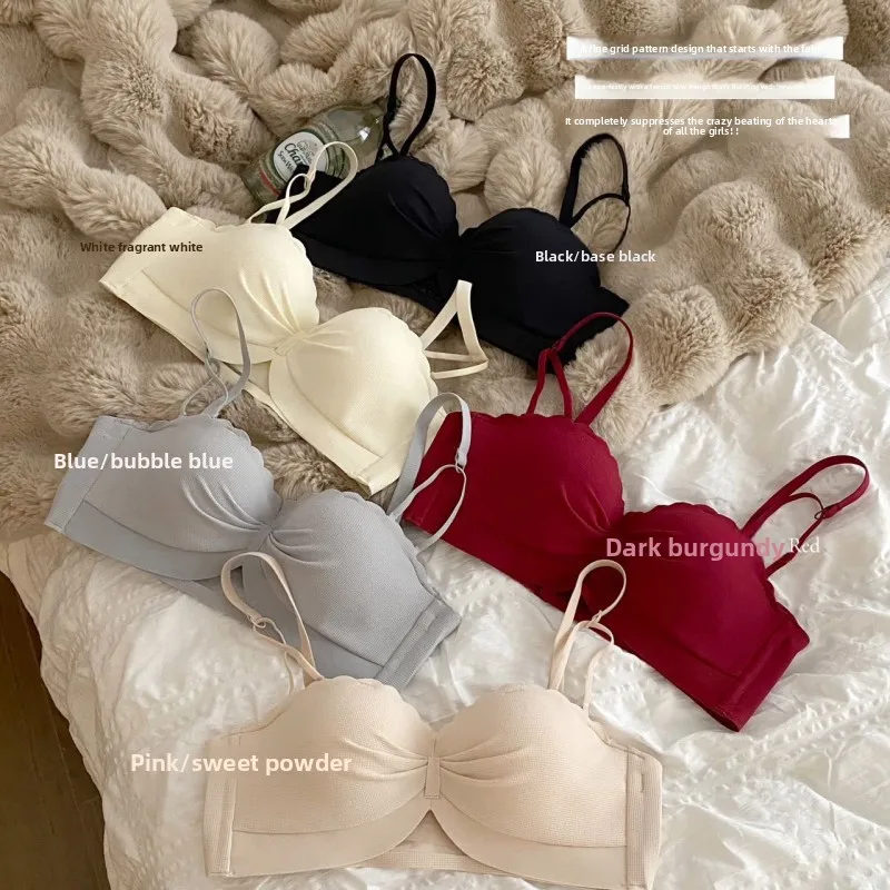 Сексуальное и милое студенческое нижнее белье, женское нижнее белье без стального обруча, маленькая грудь, регулируемый, непровисающий, без бретелек, нескользящий комплект с бюстгальтером
Сексуальное и милое студенческое нижнее белье, женское нижнее белье без стального обруча, маленькая грудь, регулируемый, непровисающий, без бретелек, нескользящий комплект с бюстгальтером