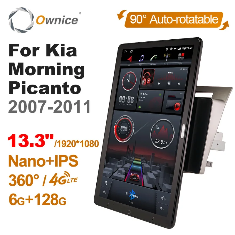 Android 12.0 Ownice Car Radio Auto for Kia Picanto SA Morning 2007-2011 13.3" No DVD Support USB Tesla Style Nano 1920*1080
Android 12.0 Ownice Car Radio Auto for Kia Picanto SA Morning 2007-2011 13.3" No DVD Support USB Tesla Style Nano 1920*1080